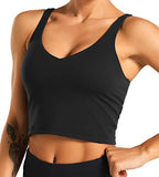 Dragon Fit Sports Bra for Women Longline Padded Bra Yoga Crop Tank Tops Fitness