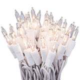 612 Vermont 50 Clear Christmas Lights on White Wire, UL Approved for Indoor/Outdoor