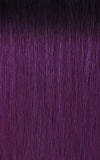 Que MALAYSIAN IRONED TEXTURE 7PCS (14/16/18) Human Hair Blended Weave (OTPURPLE)