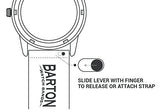 18mm Army Green/Black - Barton Elite Silicone Watch Bands - Quick Release