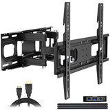 Full Motion TV Wall Mount with Height Setting, JUSTSTONE TV Bracket Fits Most 27-65 Inch