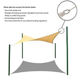 AsterOutdoor Sun Shade Sail Rectangle 6' x 10' UV Block Canopy for Patio Backyard
