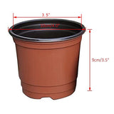 KINGLAKE 100 Pcs 4" Plastic Plants Nursery Pot/Pots Seedlings Flower Plant Container
