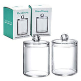 SheeChung Qtip Dispenser Apothecary Jars Bathroom - Qtip Holder Storage Canister