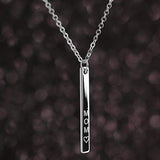 Vertical Name Necklace Personalized Gold Bar Necklace Customize Gift for Women