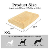 FAREYY Deluxe Dog Bed Soft Plush Pet Bed - Dog Crate Pad Mat Machine Washable