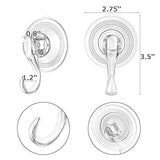 VIS'V Wreath Hanger, Large Clear Reusable Heavy Duty Wreath Hanger Suction Cup
