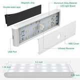 LED Closet Light,18-LED Dimmer USB Rechargeable Motion Sensor Closet Light