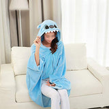 Obtai Womens Costume Robes Fleece Blanket Warm Daily Capes Jackets