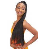 Janet Collection Essentials Snatch & Wrap STRAIGHT Ponytail 24 (1B)
