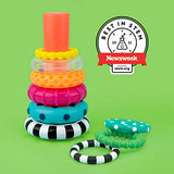 Sassy Stacks of Circles Stacking Ring STEM Learning Toy, 9 Piece Set, Age 6+ Months