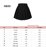 Beautifulfashionlife Girl's Solid Pleated High Waist Cosplay Skirts(XS,Black)