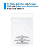 Spartan Industrial - 6" X 9" (1000 Count) Self Seal Clear Poly Bags with Suffocation