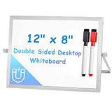 ARCOBIS Small Desktop Dry Erase Board 12" X 8" Portable Magnetic
