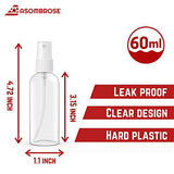 Asombrose 2 oz/60ml Small Spray Bottle Pack of 4 for Cleaning Solutions, Essential Oils