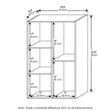 Furinno 5-Cube Open Shelf, White