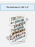 Christian stickers about faith, Jesus, scripture, prayer
