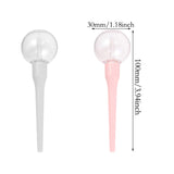 RONRONS 20 Pieces Funny Lollipop Light-Bulb Shape Lip Gloss Tube, Cute Empty Lips Balm Bottle Containers with Brush Applicator Wand, Pink Clear Mini Refillable Makeup DIY Cosmetics Sample Holder, 6ML