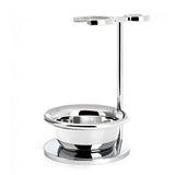 MÜHLE Chrome Shaving Set Stand for VIVO and RYTMO series Brushes & Razors with Bowl