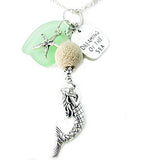 Mermaid Rearview Mirror Charm - Sea Glass Car - Car Diffuser Diffuser