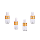 Beaupretty 50Pcs Clear Glass Dropper Bottle 2ml Mini Essential Oils Sample Dropper Vails Subpackaging Bottle Refillable Bottle for Travel Perfume Cosmetic Liquid