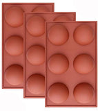 Large 6 Holes Semi Sphere Silicone Mold, Baking Mold for Making Chocolate, Cake, Jelly