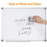 DexBoard Small Size Magnetic White Board - 24 x 18 Inch Silver Aluminum Frame