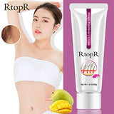 RtopR Mango Hair Removal Cream, Natural and Painless Permanent Hair Removal Cream, Hair Removal Cream for Women, Smooth and Soft Skin on the Arms, Legs and Underarms, with a Plastic Wiper