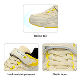 DREAM PAIRS Boys Girls Tennis Running Shoes Athletic Sneakers Beige Yellow Black