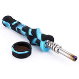 PILOTDIARY Portable Honey Stick Straw with Cap 6.5", Blue/Dark