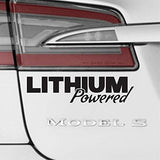 Lithium Powered Sticker Vinyl Decal For Tesla Electric Vehicle Hybrid EV Sticker