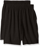 Hanes Big Boys Jersey Short (Pack of 2), Black, XS