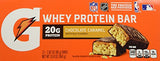 Gatorade Whey Protein Bars, Chocolate Caramel, 2.8 oz bars