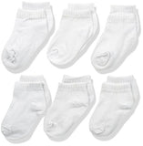 Luvable Friends Unisex Baby Newborn and Baby Socks Set, White