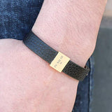 Personalized Leather Mens Bracelet Gift Personalized Gift for Him Genuine Leather