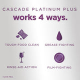 Cascade Platinum Plus Dishwasher Pods, ActionPacs Detergent, Lemon, 70 Count