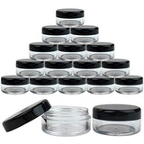 50 New Empty 5 Grams Acrylic Clear Round Jars - BPA Free Containers