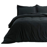 Bedsure Black Duvet Cover Twin Set Zipper Closure Ultra Soft Hypoallergenic