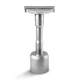 Shave Factory Premium Quality Adjustable Double Edge Safety Razor w/Magnetic Stand Chrome Finish
