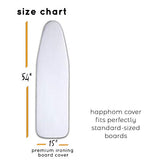 Ironing Board Cover and Pad Extra Thick Heavy Duty Padded 4 Layers, Silver Coated