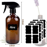 Glass Spray Bottle, Bontip Amber Glass Spray Bottle Set & Accessories