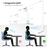 Nulaxy Laptop Stand, Ergonomic Height Angle Adjustable Computer Laptop