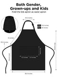 InnoGear 2 Pack Adjustable Bib Aprons, Waterdrop Resistant Apron with 2 Pockets