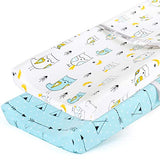 Stretchy-Changing-Pad-Covers-BROLEX Carddle Sheet Set for Baby Boys Girls,2 Pack Jersey