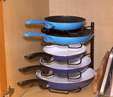 SimpleHouseware Kitchen Cabinet Pantry Pan and Pot Lid Organizer Rack Holder, Bronze