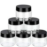 6 Pack Plastic Pot Jars Round Clear Leak Proof Plastic Container Jars with Lid