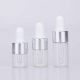 100 Pcs 2ml Clear Glass Dropper Bottles Refillable Empty Sample Vial Eye Dropper with Pipette Essential Oil Perfume Storage Containers for Aromatherapy Eye Dropper Cosmetics