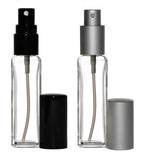 2 Riverrun Perfume/Cologne Atomizers Slim Glass Bottle Black and Matte Silver Sprayer 1 oz 30ml (2 Bottles: 1 of each color)