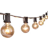 Outdoor String Lights 25 Feet G40 Globe Patio Lights with 26 Edison Glass Bulbs(1 Spare)