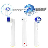 Replacement Toothbrush Heads Compatible with Oral B Braun, 4 Pack Professional